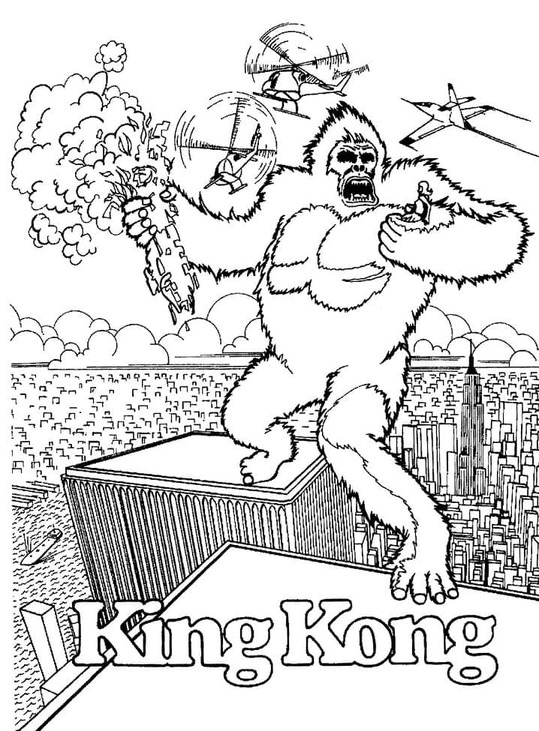 Coloriage Dessin gratuit de King Kong