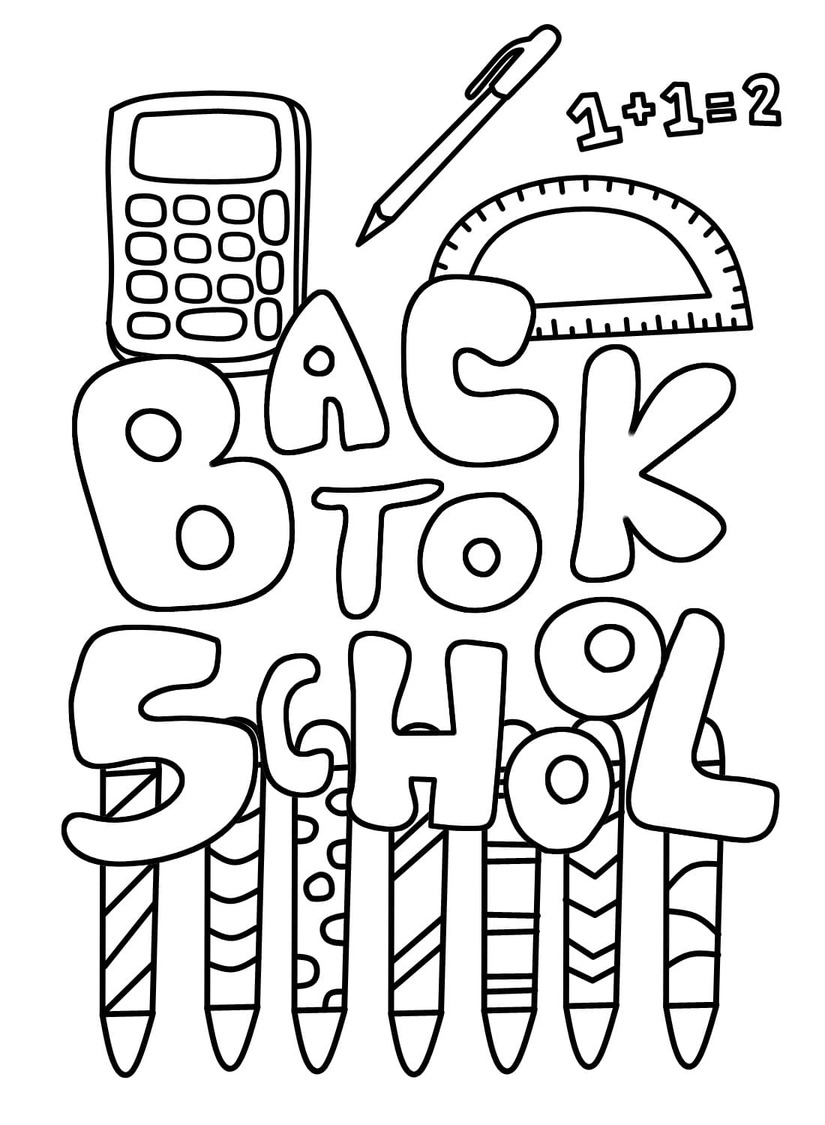 Coloriage Dessin Rentrée Scolaire gratuit