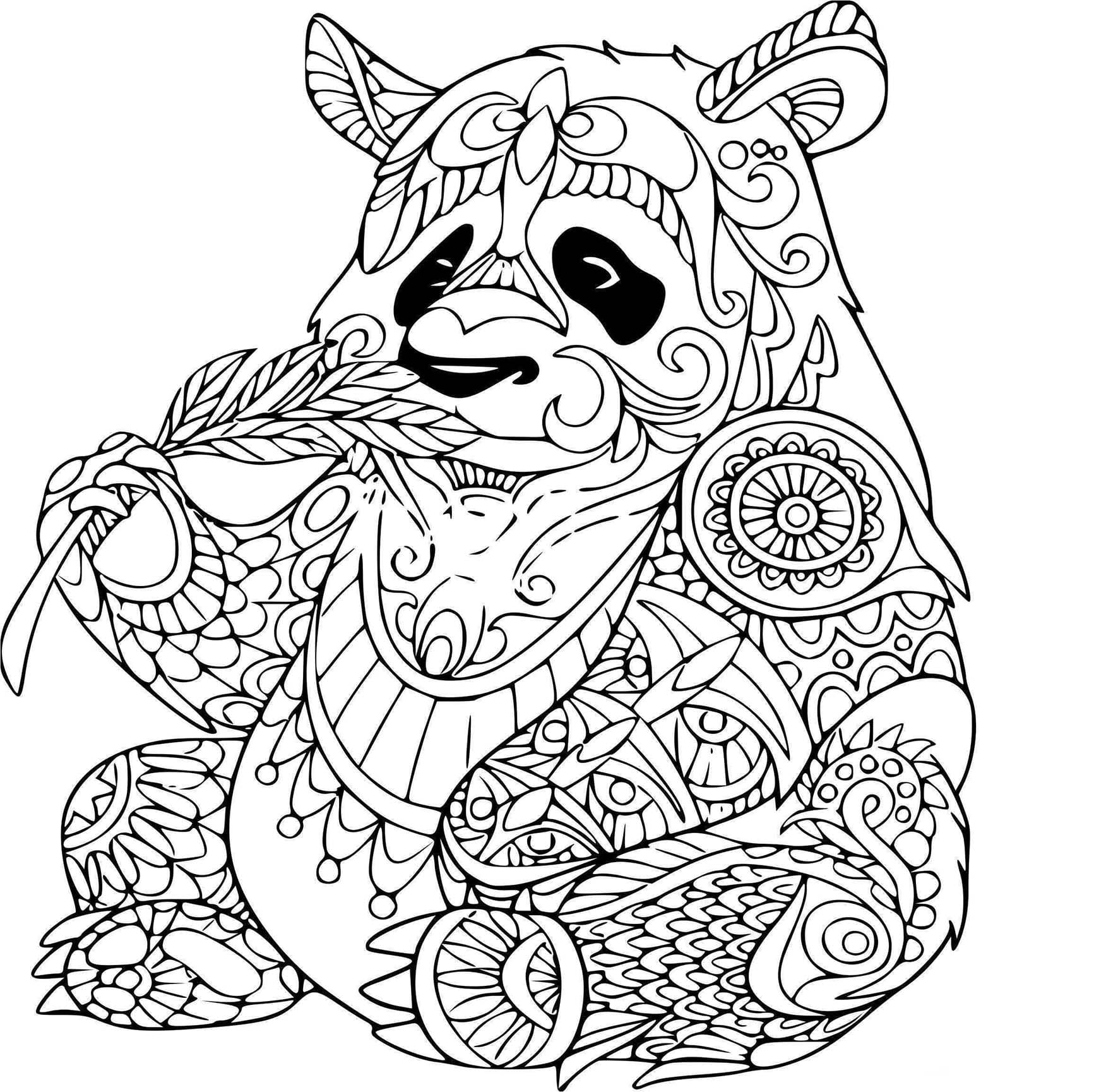 Coloriage Dessin simple Adulte Animaux à imprimer