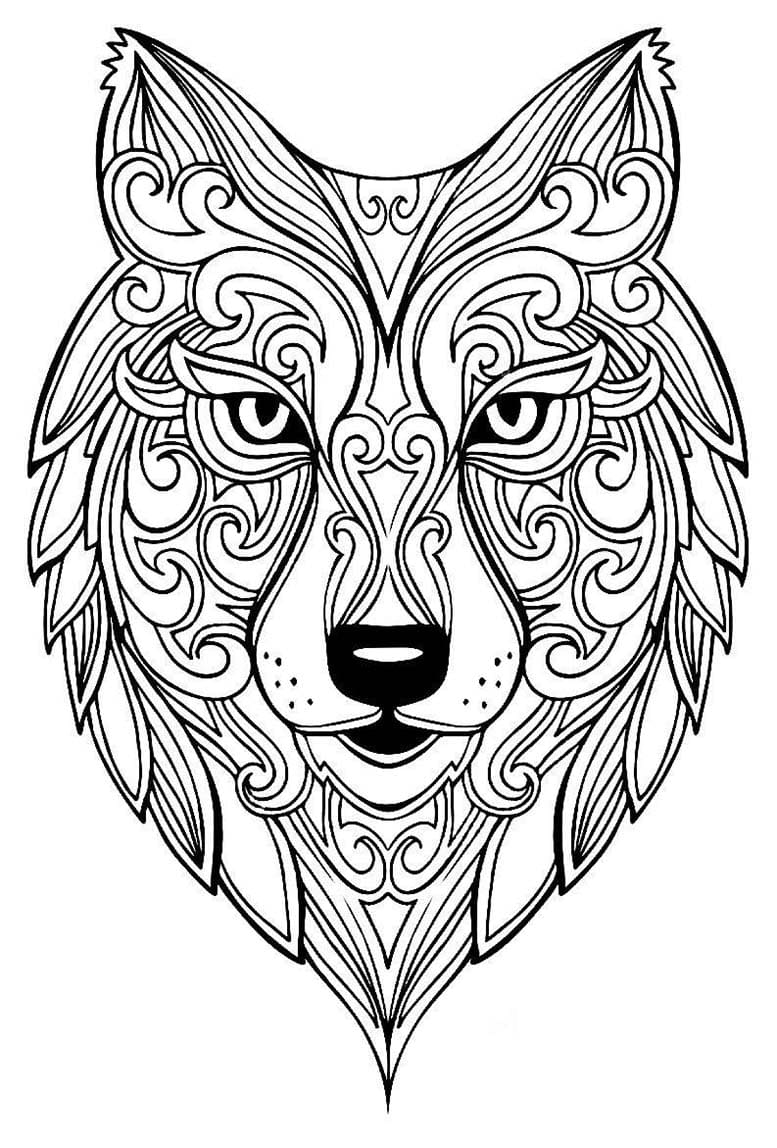 Coloriage Dessin très simple Adulte Animaux à imprimer