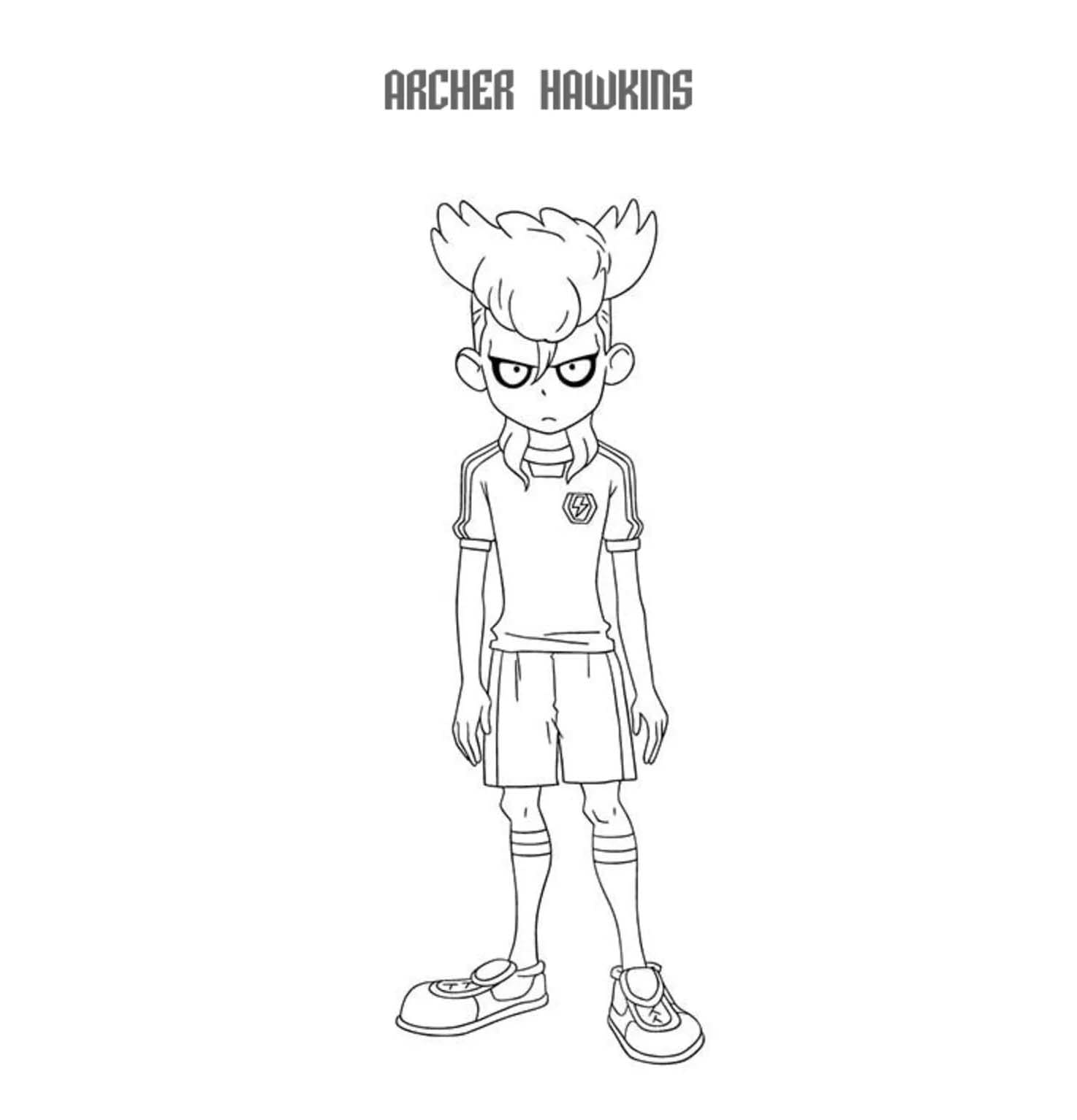 Coloriage Dessine Archer Hawkins inazuma eleven