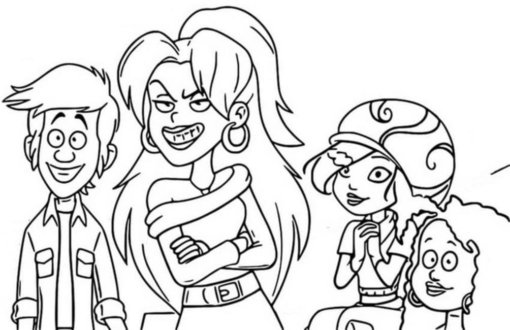 Coloriage Dessine imprimable Les Sisters gratuit