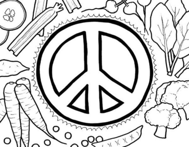 Coloriage Dessine la paix gratuit