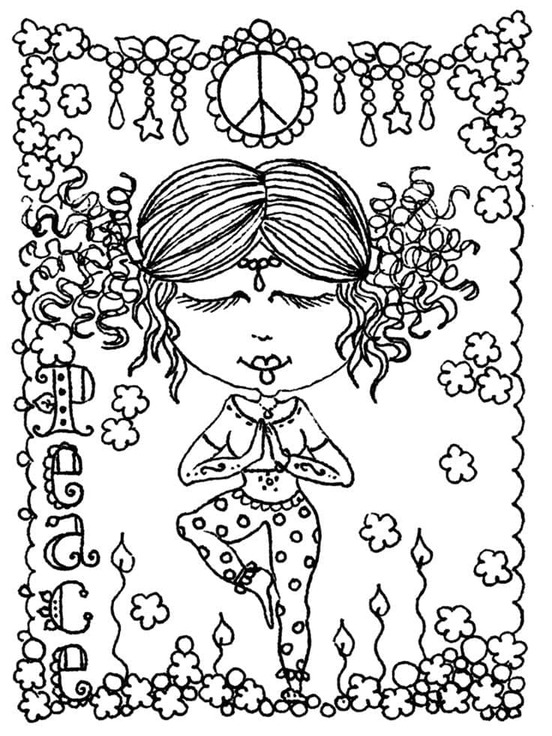 Coloriage Dessine le Yoga de la Paix