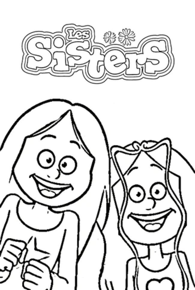 Coloriage Dessine Les Sisters facile