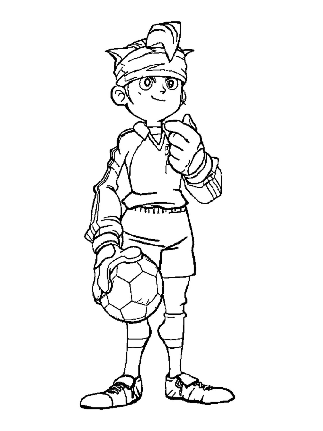 Coloriage Dessine mark evans de inazuma eleven