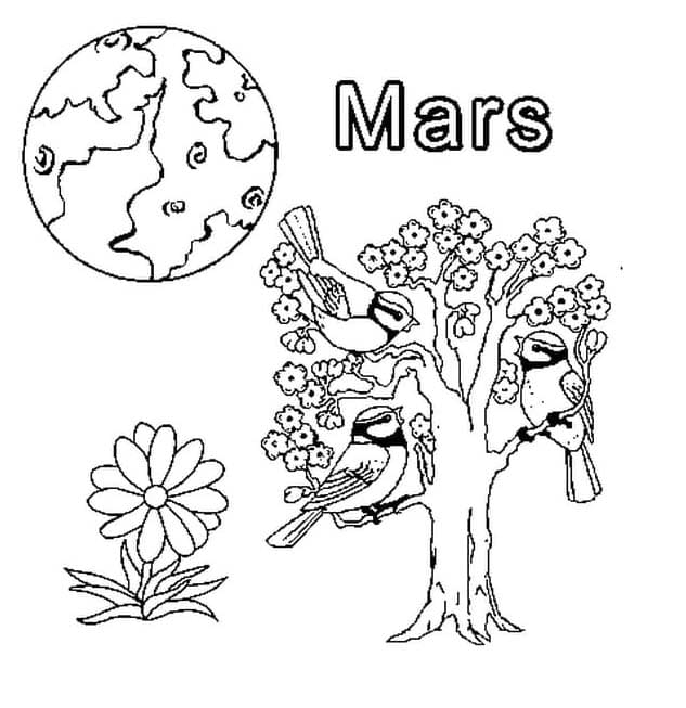 Coloriage Dessine Mars 1