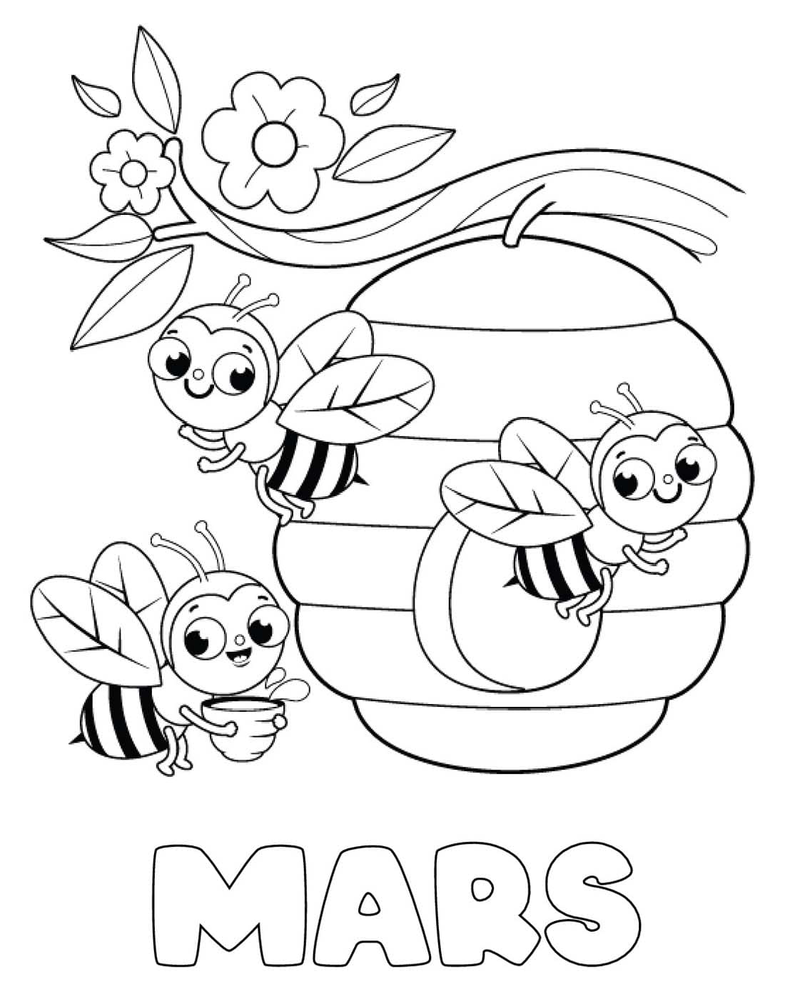 Coloriage Dessine Mars 3