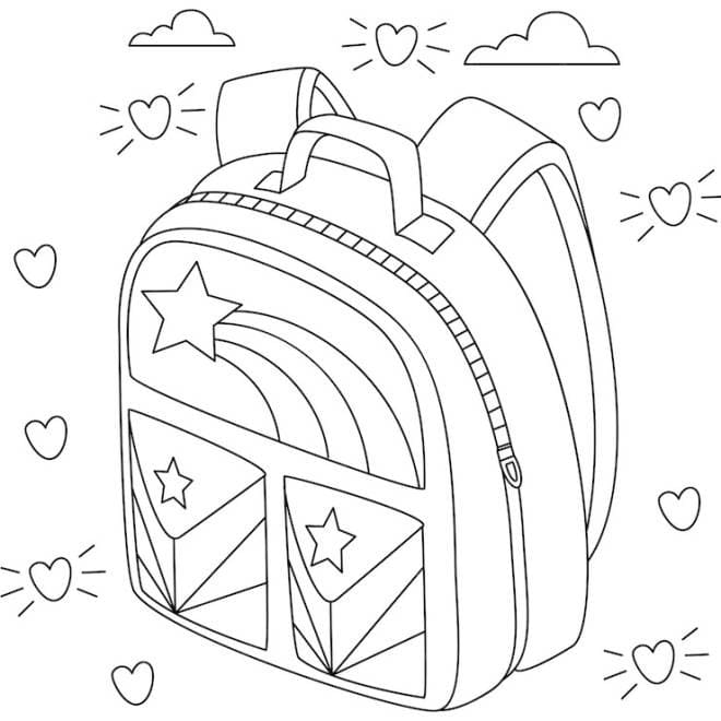 Coloriage Dessine mignon cartable