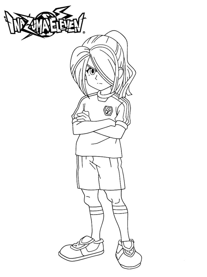 Coloriage Dessine nathan swift dans inazuma eleven