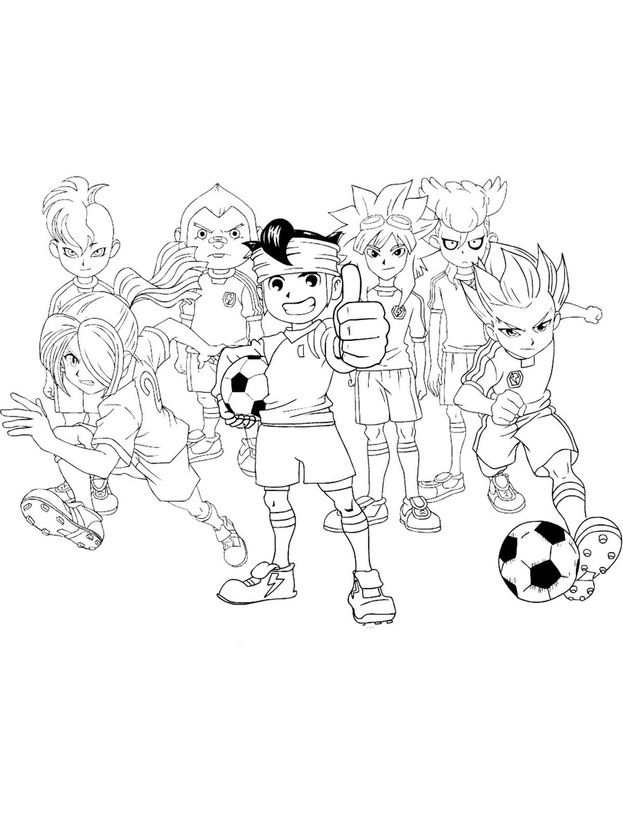 Coloriage Dessine personnages inazuma eleven