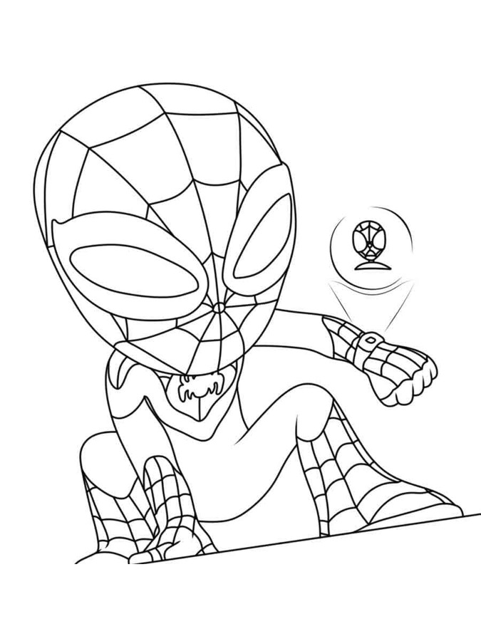 Coloriage Dessine Spidey 1