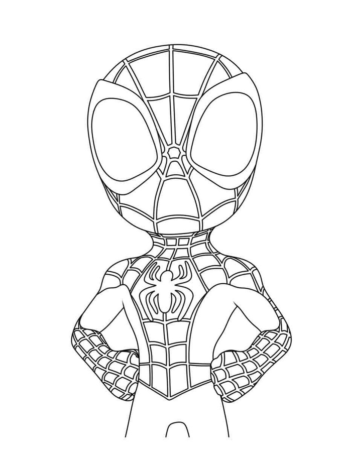 Coloriage Dessine Spidey mignon