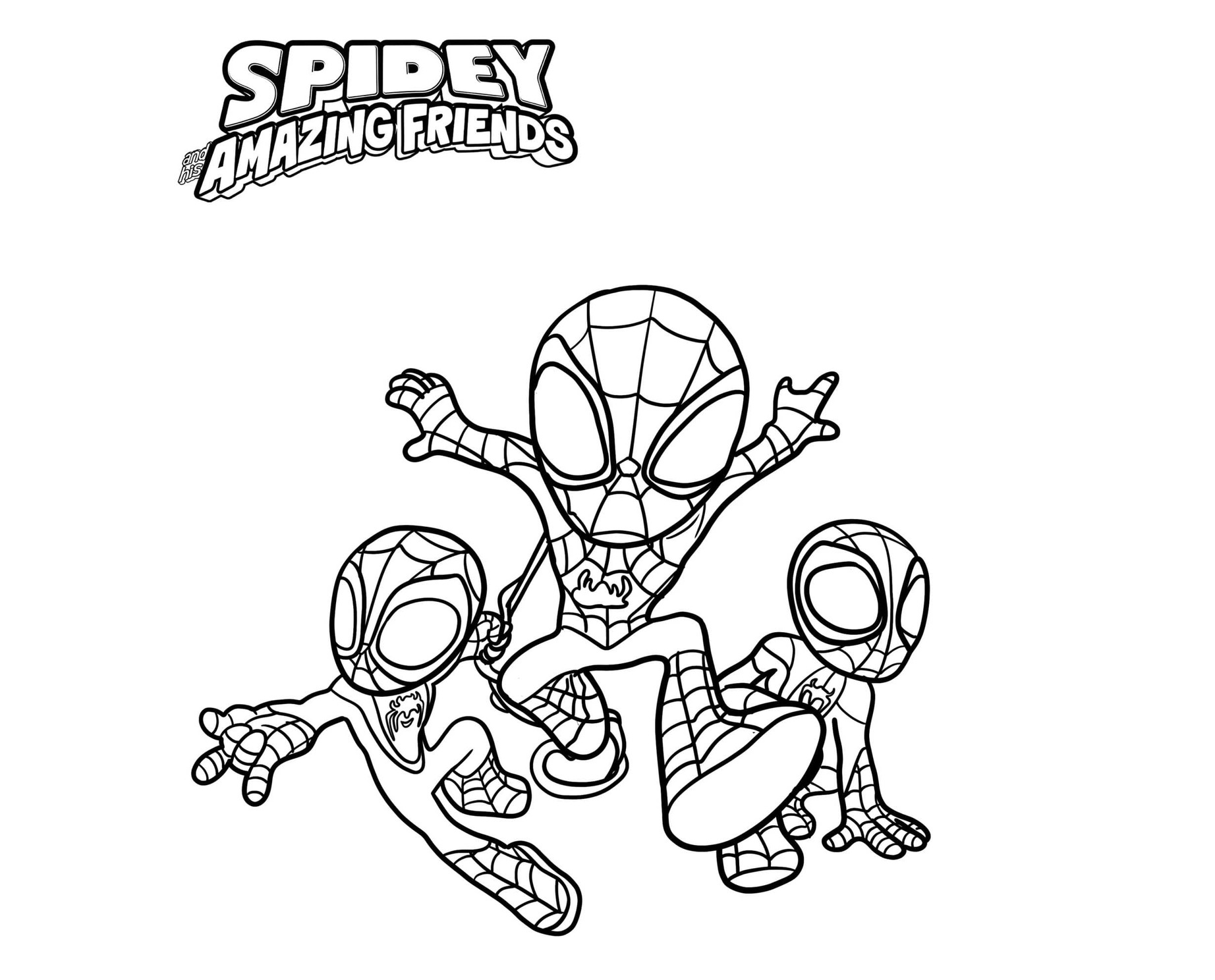 Coloriage Dessine Spidey normale