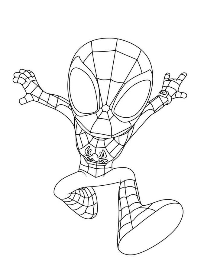 Coloriage Dessine Spidey très bien