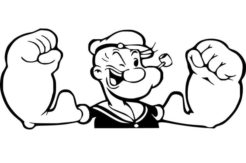 Coloriage Dessine un Popeye cool