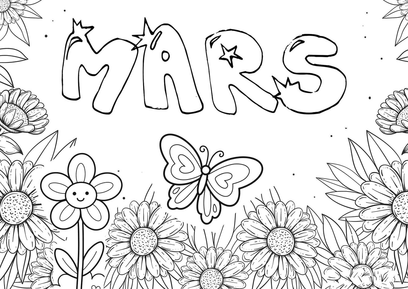 Coloriage Dessiner basique Mars