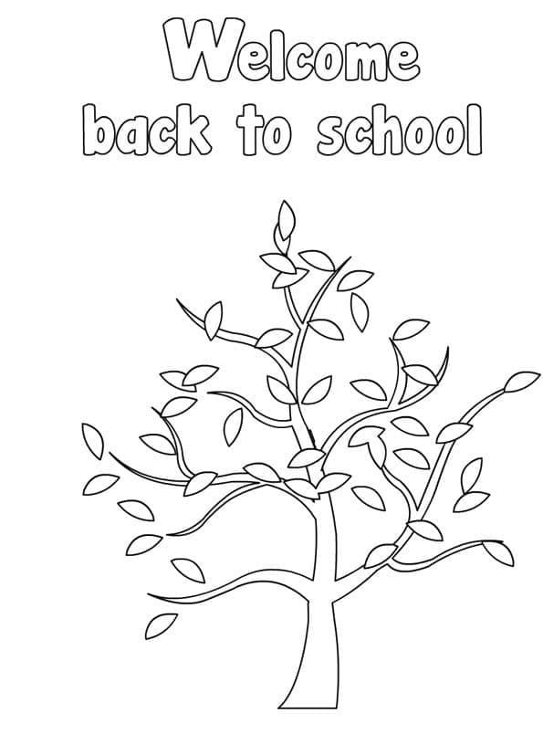 Coloriage Dessiner bienvenu Rentrée Scolaire imprimable