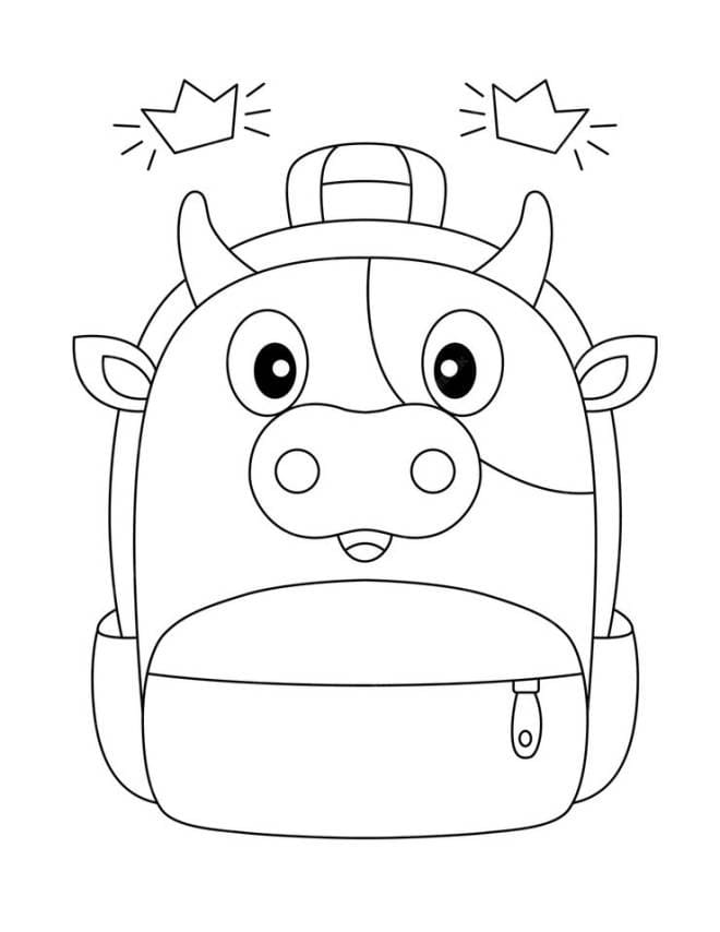 Coloriage Dessiner cartable mignon