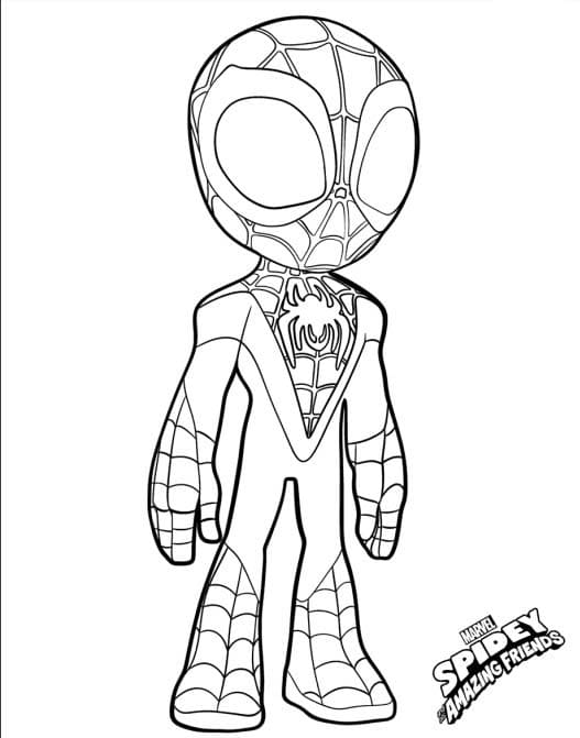 Coloriage Dessiner de base Spidey