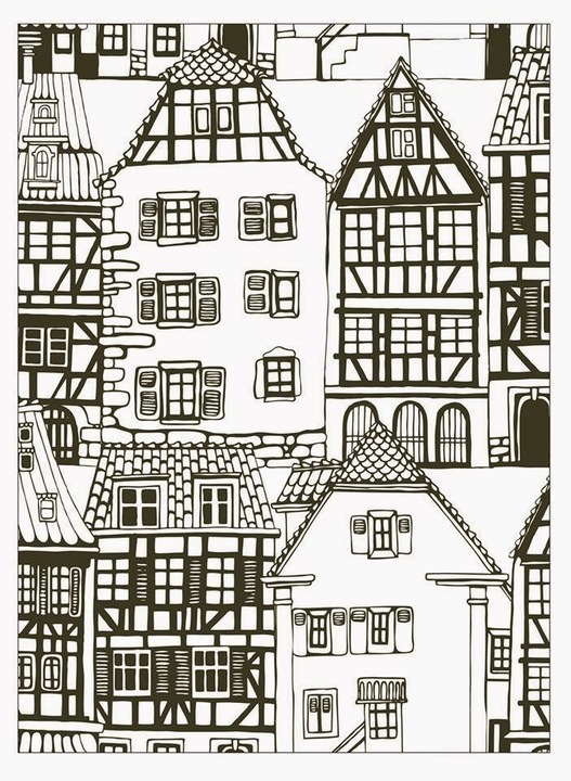 Coloriage Dessiner des villages magnifiques