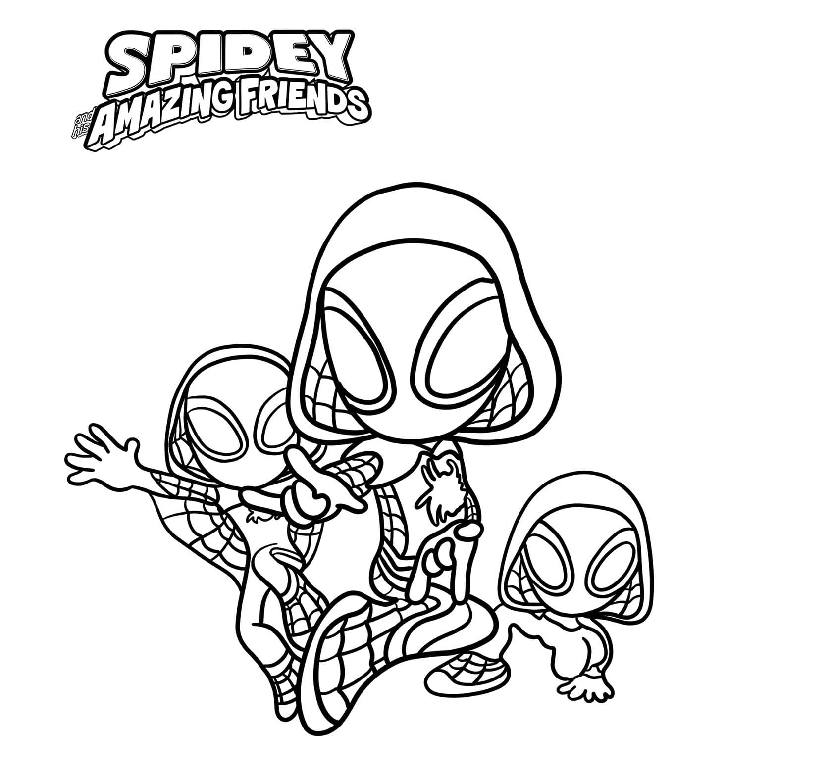 Coloriage Dessiner facile Spidey