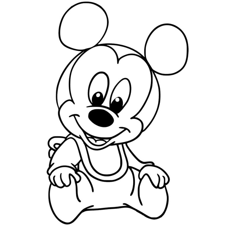 Coloriage Dessiner gratuit Disney Bébé simple