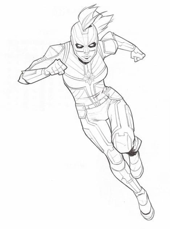 Coloriage Dessiner image de Captain Marvel