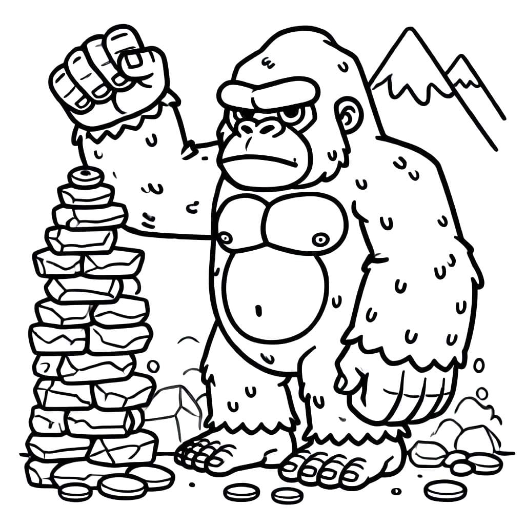 Coloriage Dessiner King Kong 5