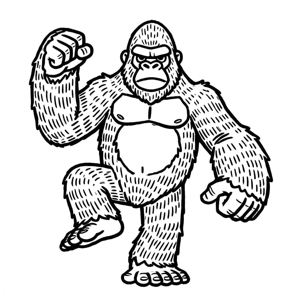 Coloriage Dessiner King Kong 6