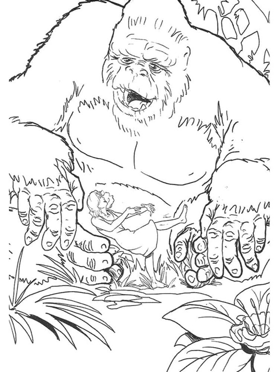 Coloriage Dessiner King Kong à imprimer