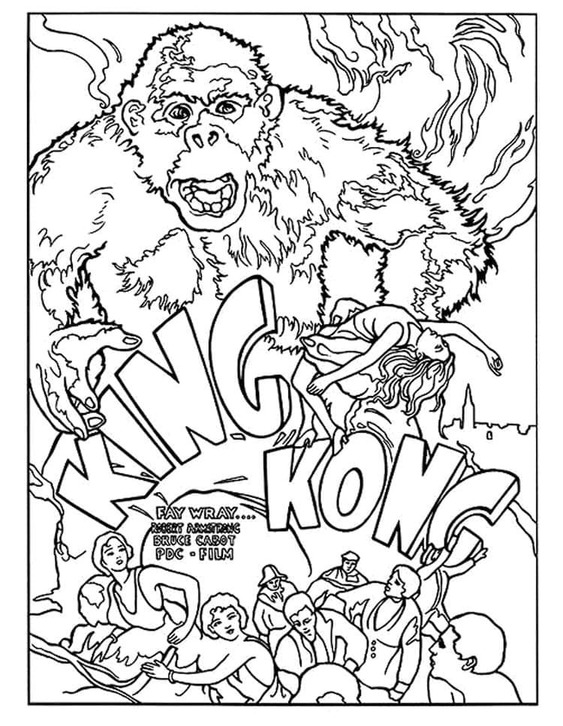 Coloriage Dessiner le film King Kong