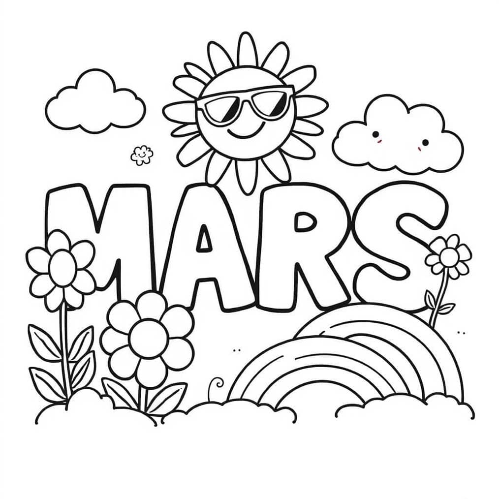 Coloriage Mars à imprimer