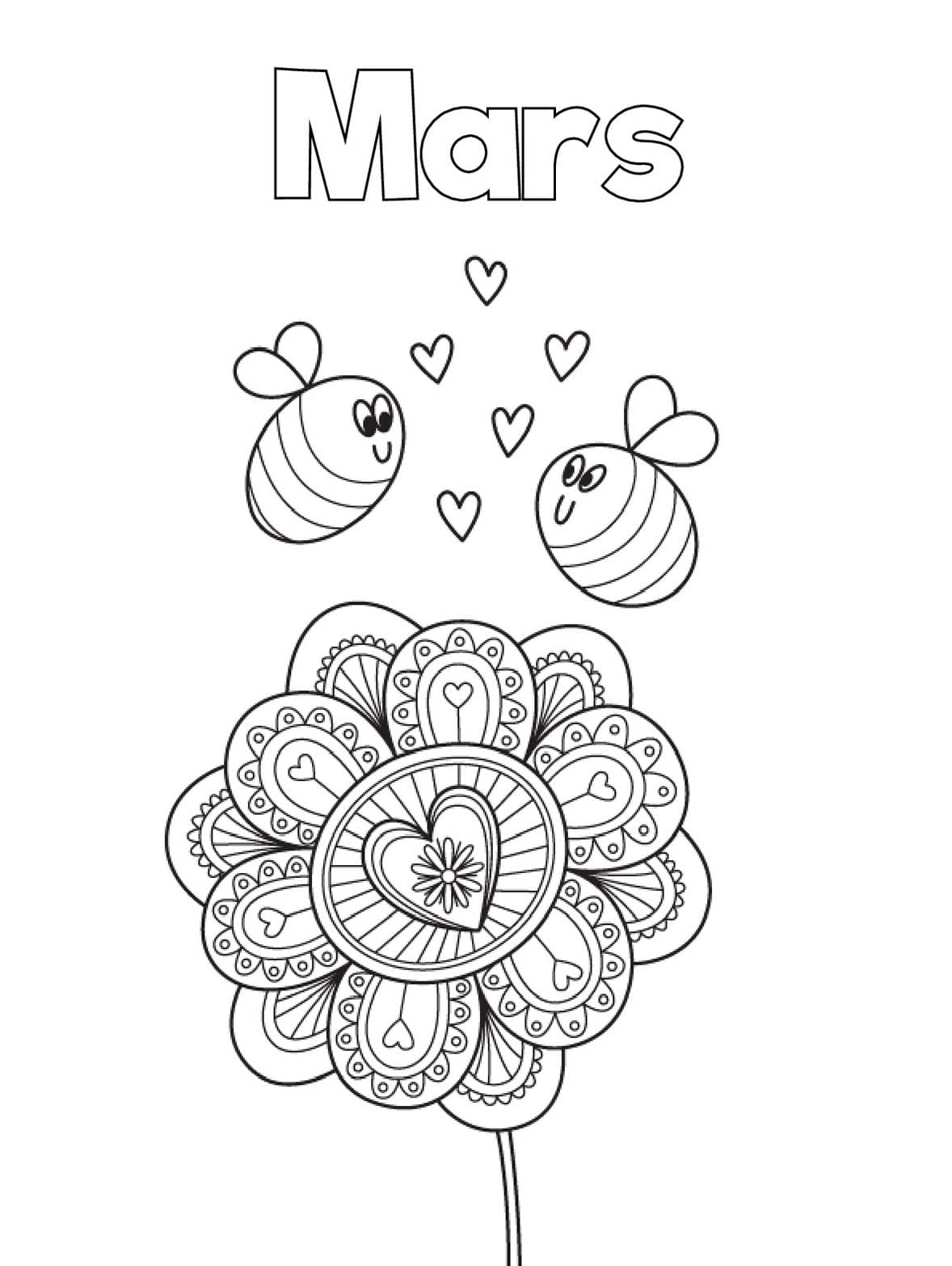 Coloriage Dessiner Mars gratuit