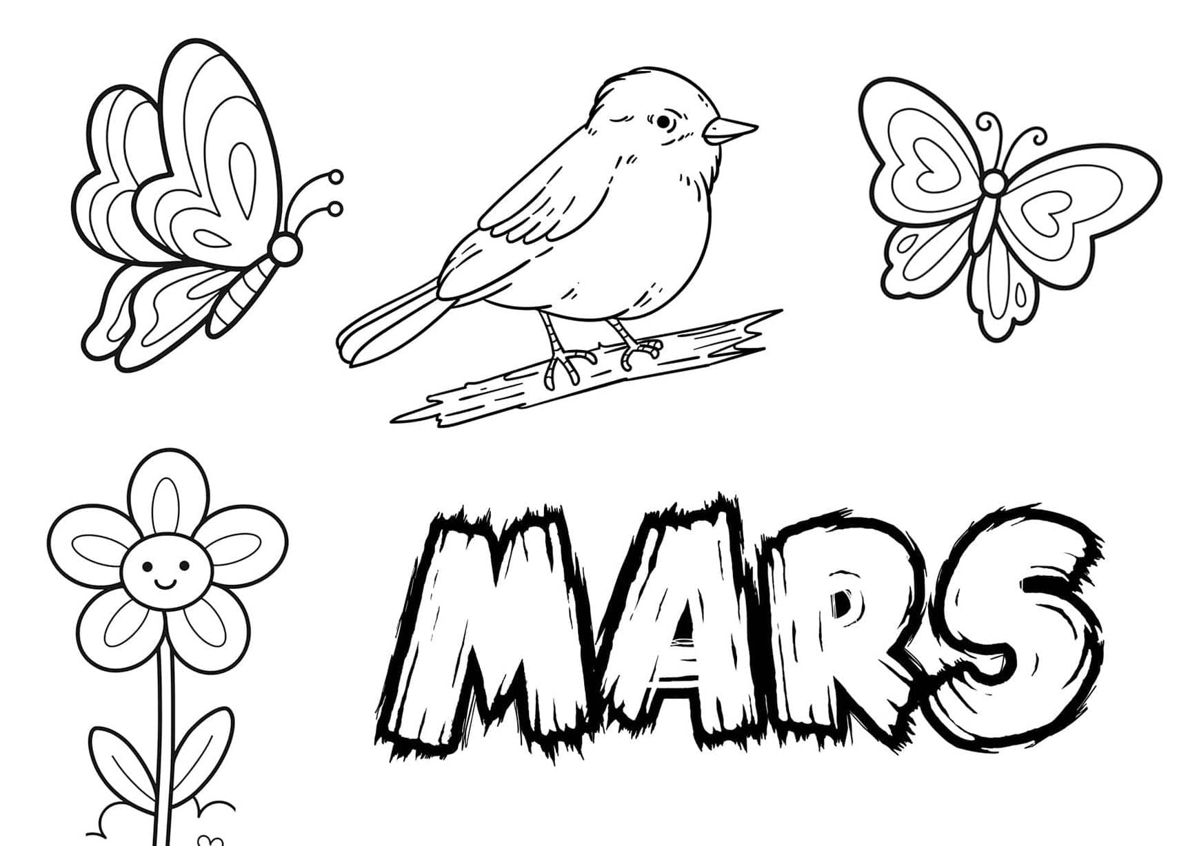 Coloriage Dessiner Mars pour enfants