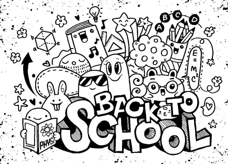 Coloriage Dessiner Rentrée Scolaire à imprimer