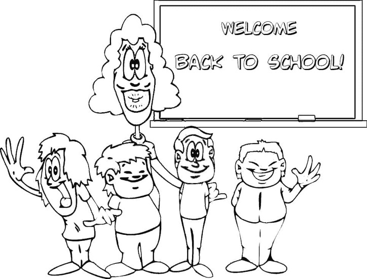 Coloriage Dessiner Rentrée Scolaire bienvenu étudiants