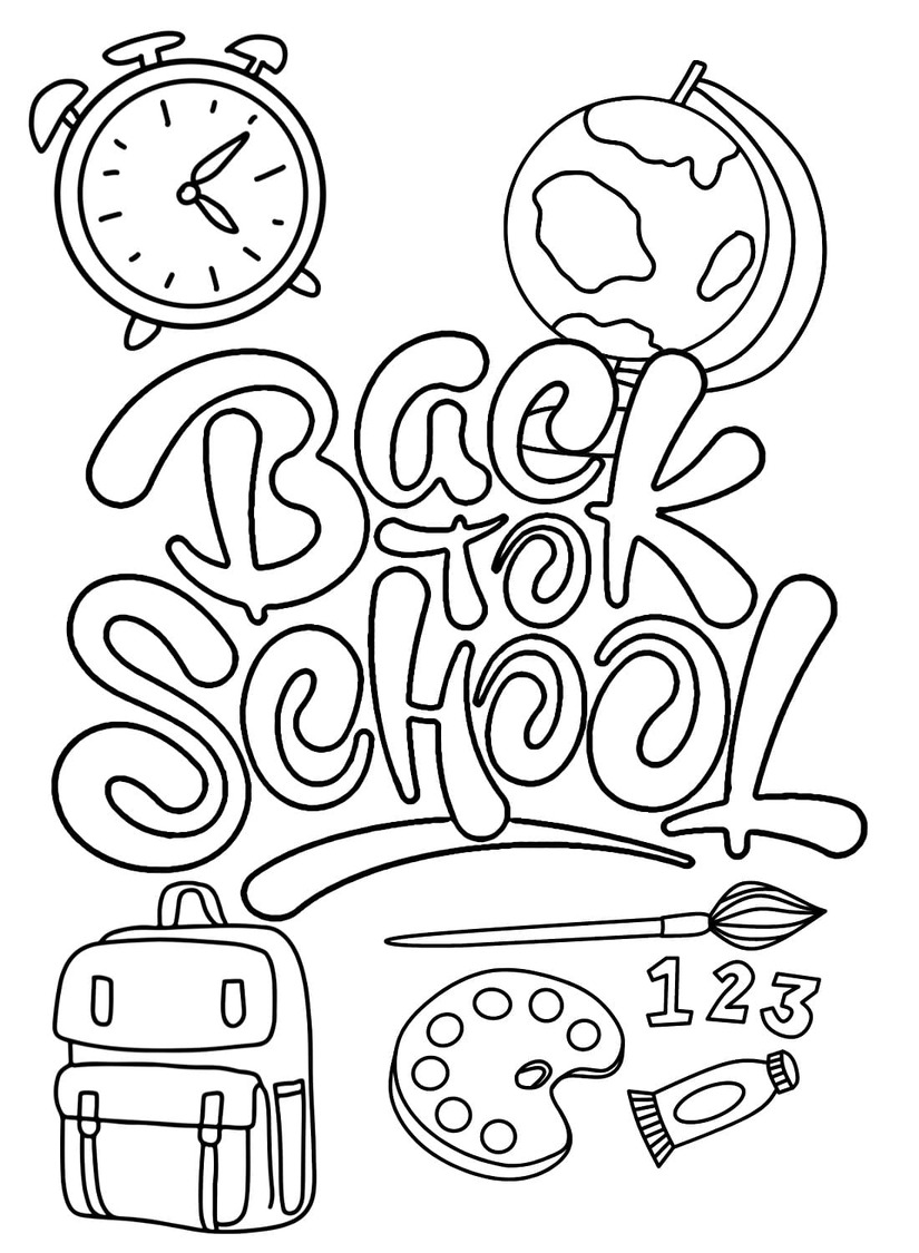 Coloriage Dessiner Rentrée Scolaire image