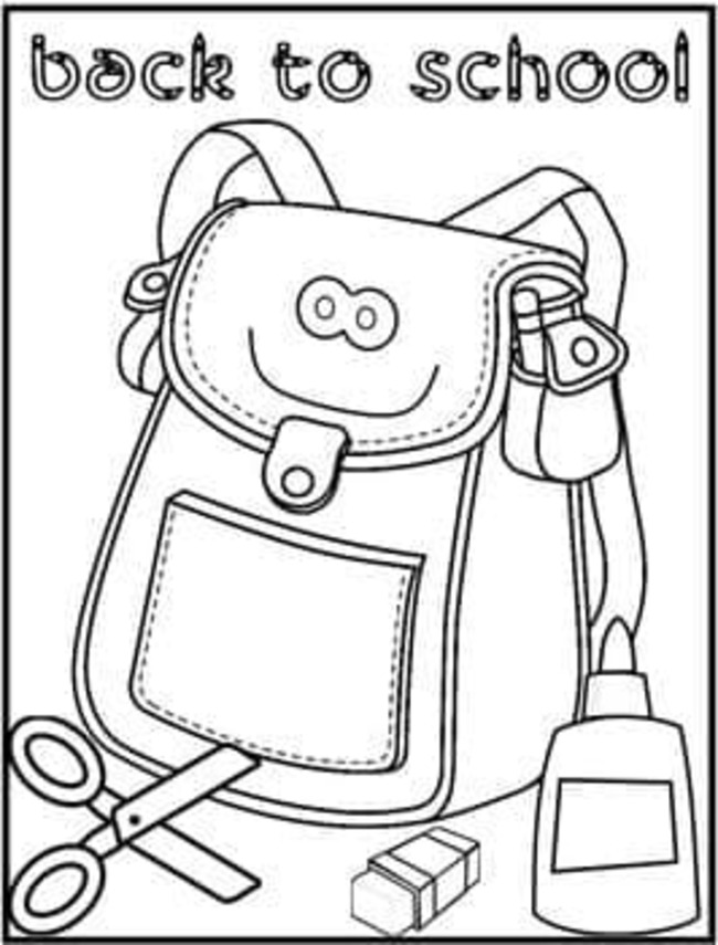 Coloriage Dessiner Rentrée Scolaire image mignonne