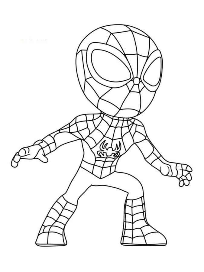 Coloriage Dessiner Spidey gratuit à imprimer