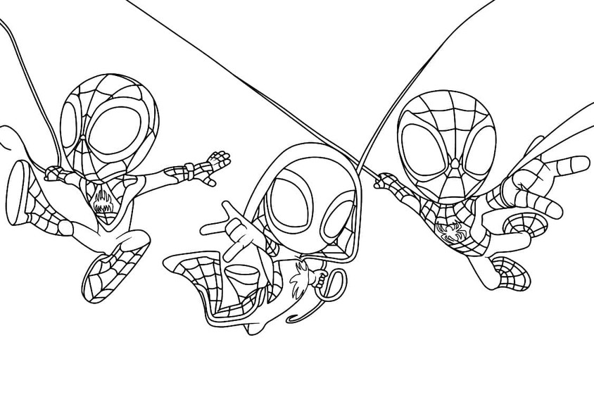 Coloriage Dessiner Spidey Normale les enfants