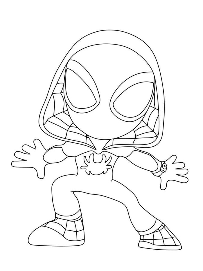 Coloriage Dessiner Spidey simple les enfants