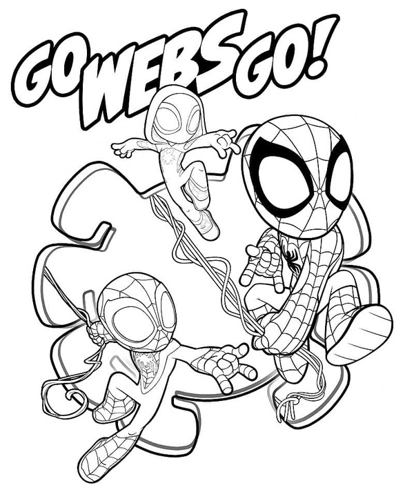 Coloriage Dessiner Spidey très facile