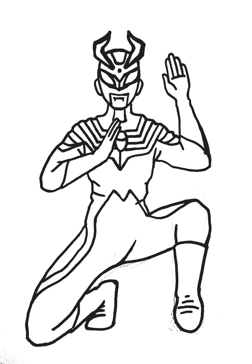 Coloriage Dessiner Ultraman à imprimer gratuit