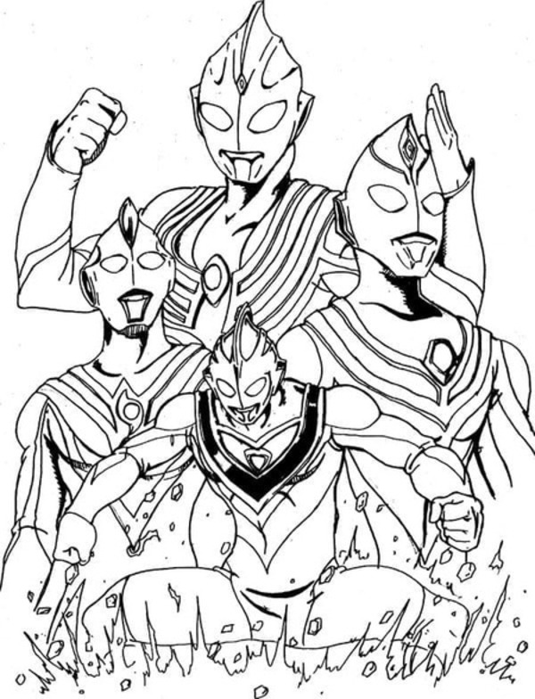 Coloriage Dessiner Ultraman depuis l'espace