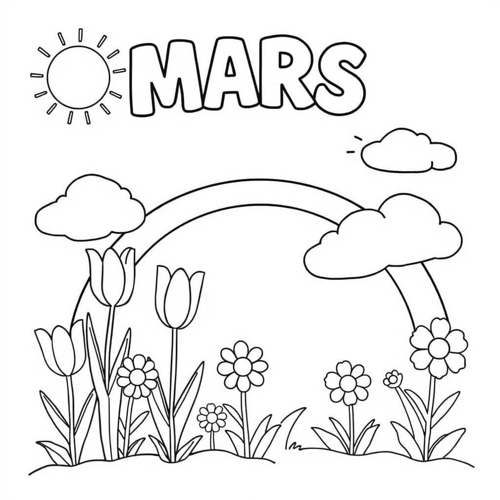 Coloriage Dessiner une image de Mars