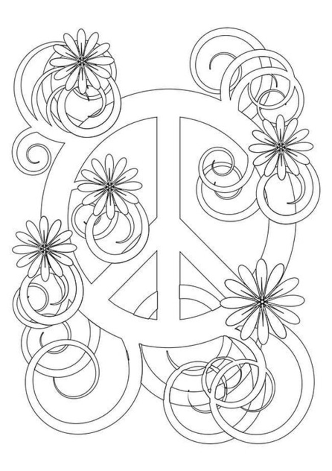 Coloriage Dessinez la paix gratuit et à imprimer