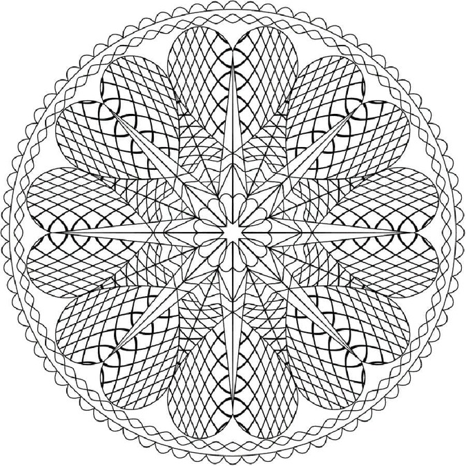 Coloriage Image de mandala abstrait