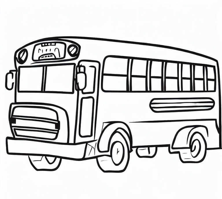 Coloriage Imprimable Autobus Scolaire