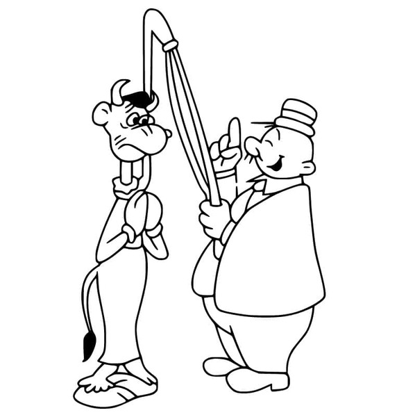 Coloriage J Wellington Wimpy et la vache